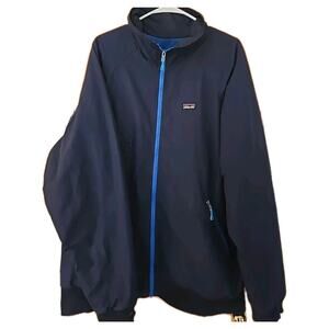 Patagonia Mens Med Blue Shelled Synchilla Fleece Lined Bomber XXL